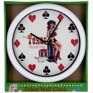 Bulk KL17549 Texas Hold039;em Wall Clock Os578