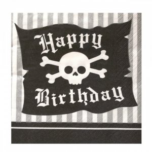 Bulk KL17584 Pirate Parrty Beverage Napkins Pb952