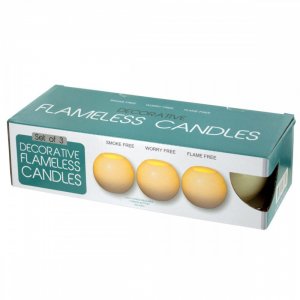 Bulk KL17752 Decorative Flameless Round Candles Set Os330