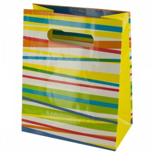 Bulk KL18290 Multi-color Stripes Gift Bag Bg511