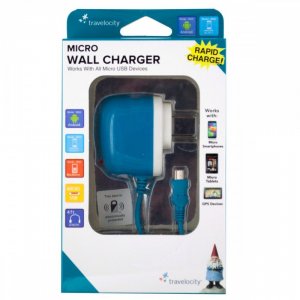 Bulk KL18293 Travelocity Blue Micro Usb Wall Charger El176