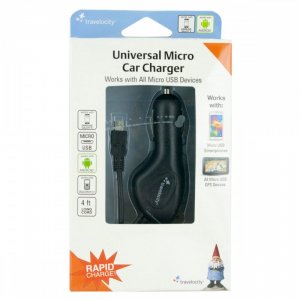 Bulk KL18305 Travelocity Black Universal Micro Car Charger El178