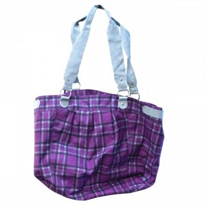 Bulk KL18361 Large Plaid Fashion Tote Os036