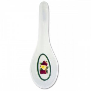 Bulk KL18546 Apple Print Melamine Soup Spoon Hg677