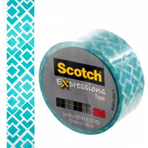 Bulk KL18617 Scotch Expressions Turquoise Diamond Pattern Tape Op805