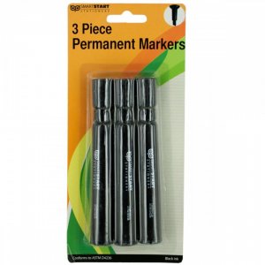 Bulk KL18694 Black Permanent Marker Set Op733