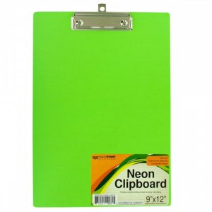 Bulk KL18805 Neon Clipboard With Steel-chrome Plated Clip Gr143