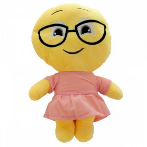 Bulk KL19052 Emoticon Nerd Character Plush Doll Os821