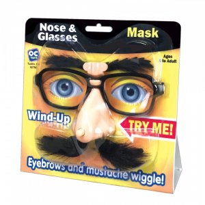 Bulk KL19471 Wind-up Wiggly Nose  Glasses Mask Gw550