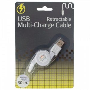 Bulk KL19489 Iphone Retractable Usb Multi-charge Cable Hh324