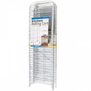 Bulk KL20121 Large White 4-tier Rolling Kitchen Cart Ot005