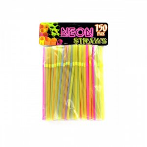 Bulk KL2114 Neon Party Bending Straws Hr012