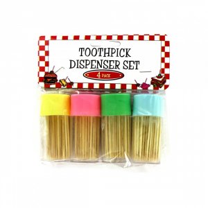 Bulk KL2281 Pastel Toothpick Dispenser Set (set Of 4) Ht557