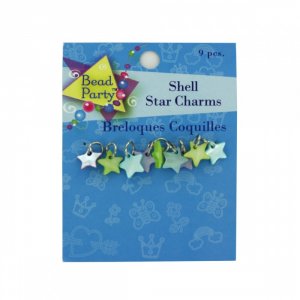 Bulk KL5248 9 Pc Shell Star Charms Cn403