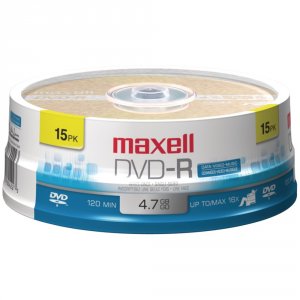 Maxell RA10232 4.7gb 120-minute Dvd-rs (15-ct Spindle) Mxl638006