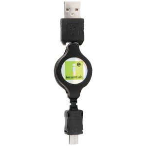 Iessentials RA17570 Micro Usb To Usb Retractable Data Cable Iesmicrous