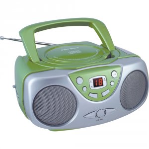 Sylvania RA25496 Portable Cd Boom Box With Am And Fm Radio (green) Cur