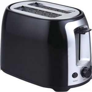 Brentwood TS-292B 2 Slice Cool Touch Toaster ; Black And Stainless Ste