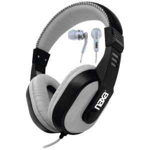 Naxa RA31496 Naxa Djz Ultra Plus Headphone And Earbud Combo (gray) Nax