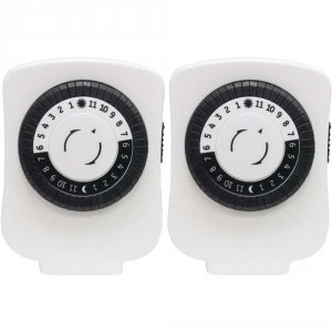 Ge RA32186 24-hour Polarized Plug-in Mechanical Timer With 48 On And O