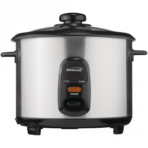 Brentwood RA37518 5-cup Stainless Steel Rice Cooker Btwts10