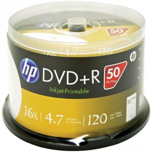 Hp RA38650 Hp 4.7gb Dvd+rs44; 50-ct Printable Spindle Hoodr16wjh050