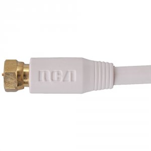 Rca RA38953 Rg6 Coaxial Cable (25ft; White) Vh625whr