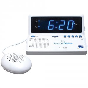 Sonic RA42629 Rise 039;n Shine Alarm Clock With Super Shaker Sonasbt62