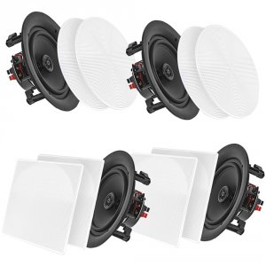 Pyle RA43600 Home 10quot; Bluetooth Ceiling And Wall Speakers44; 4 Pk 