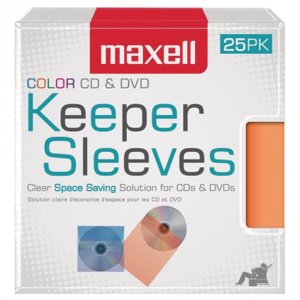 Maxell RA47460 Cd And Dvd Keeper Sleeves44; 25 Pk Mxl190151