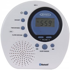 Jensen RA47633 Water-resistant Digital Am And Fm Bluetooth Shower Cloc