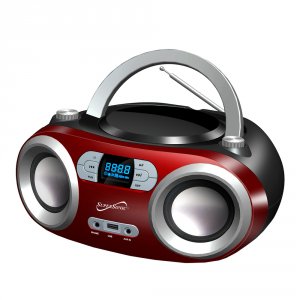 Supersonic SC-509BT-RED Portable Bluetooth Audio System-black Mp3cdpla