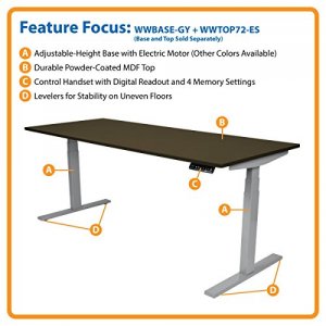 Tripp WWTOP72-ES Workwise Standing Desk Top, 72 X 30 In., Espresso. Fo