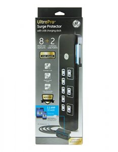 Ge 030878341172 Ultra Pro 8 Outlet Sur Protector With Usb Charging Doc