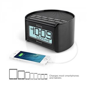 Ihome IBT230 Bluetooth Bedside Dual Alarm Clock With Speakerphone - Bl