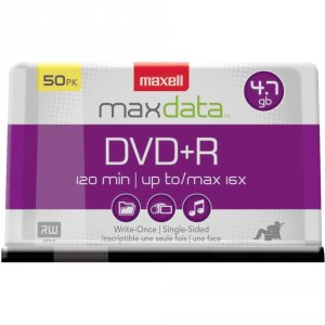 Maxell RA10278 4.7gb 120-minute Dvd+rs (50-ct Spindle) Mxldvd+r50s