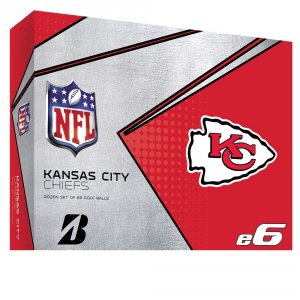 Bridgestone 6SWXNFLKC E6 Kansas City Chiefs Golf Balls-dozen