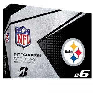 Bridgestone 6SWXNFLPS E6 Pittsburgh Steelers Golf Balls-dozen