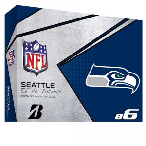 Bridgestone 6SWXNFLSS E6 Seattle Seahawks Golf Balls-dozen