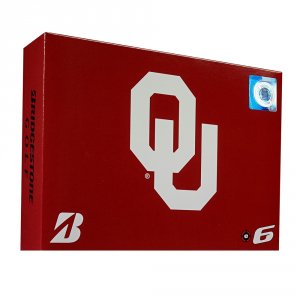 Bridgestone 6SWXNCAOK E6 Oklahoma Sooners Golf Balls-dozen