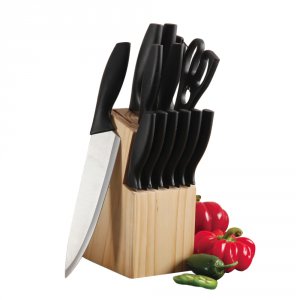 Gibson 107267.14 Helston 14pc Stainless Steel Cutlery Set With Pine Wo