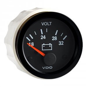 Vdo 332-104 Vision Black 24v Voltmeter