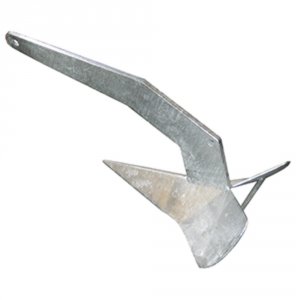 Quick MSVANDTZN1100QL Galvanized Delta Type Anchor - 22lb F26-36 Boats