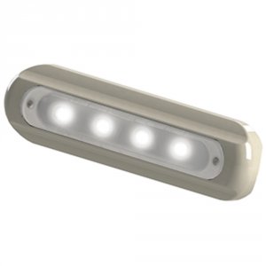 Taco F38-8800W-1 Taco 4-led Deck Light - Flat Mount - White Housing