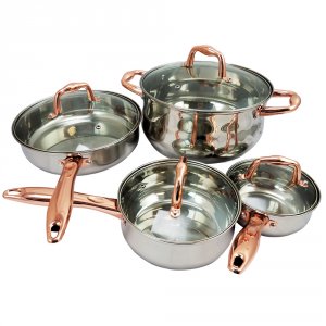 Sunbeam 112044.08 Branson 8-piece Cookware Set, Copper Handles