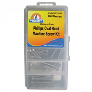 Handi-man 970153 Handi-man Phillips Oval Head Machine Screw Kit - 84 P