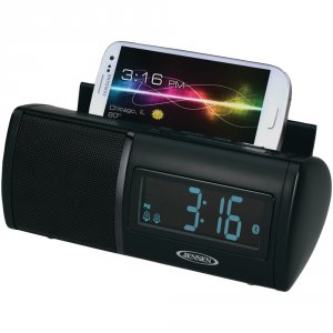 Jensen RA7893 Universal Bluetooth Dual Alarm Clock Radio Jenjbd100