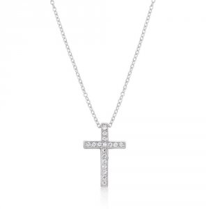 Icon J4782 Cubic Zirconia Bling Cross Pendant P11390r-c01