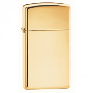 Zippo 1654B High-polish Brass Slim Lighter - Usa Made