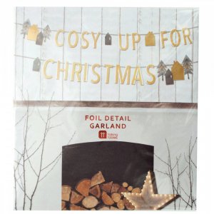 Bulk KL20339 039;cosy Up For Christmas039; Foil Detail Banner Hh932